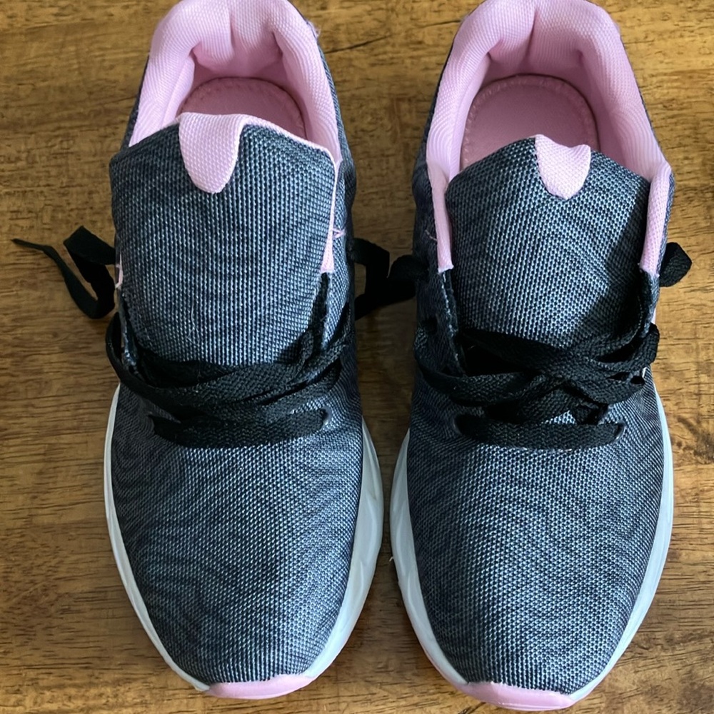 Stylish Gray and Pink Sneakers